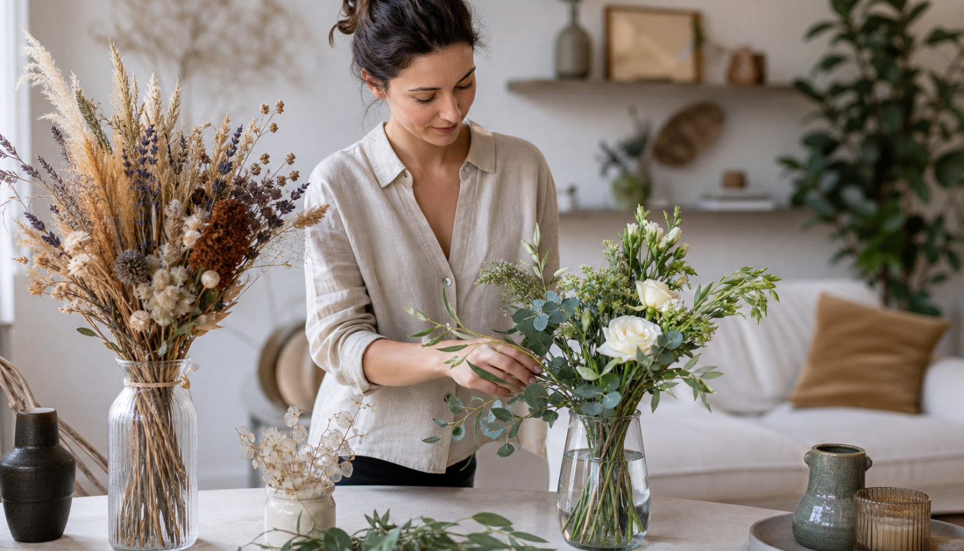 Fleurs séchées ou fraîches : influences inédites sur la décoration moderne
